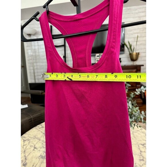 Lululemon Pink Swiftly Tech Racerback Tank Top 2.0 hip Length Sz 6 - Picture 4 of 6